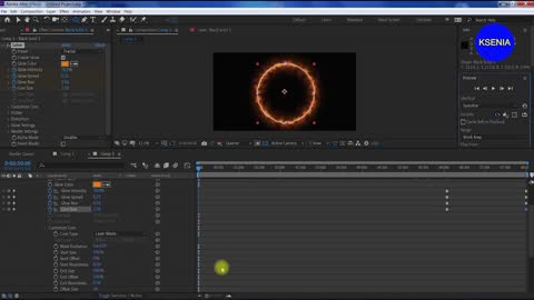 Abstract Particles of Fire Light Running in a Circle Shape - After Effects Tutorial