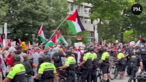 Pro-Palestinian protesters clash with police in Washington DC - 7/24/2024