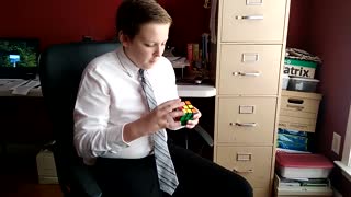 My Son Solving Rubik's Cube