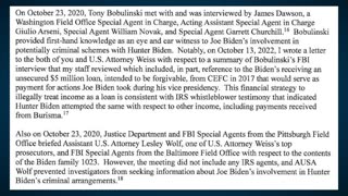 40 WITNESSES TO BIDEN CORRUPTION!?