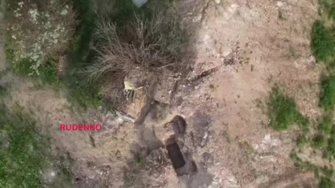 Ukraine War - A DPR quadcopter dropped grenades on the dugout