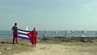 Cubans stage boat protest against U.S. sanctions