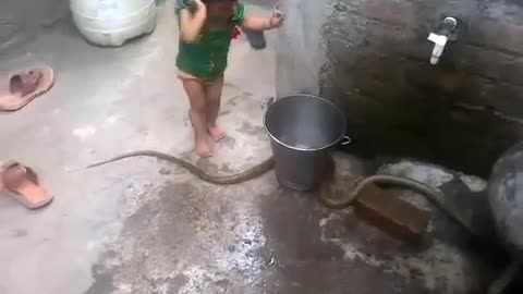 kids playing snake