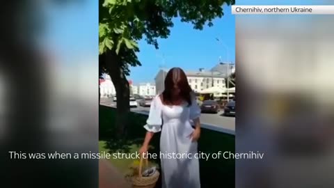 Ukraine war Moment missile strikes