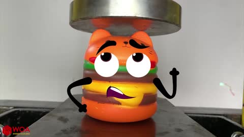 100 Ton Hydraulic Press vs Satisfying Slime Ball Doodles Destroy Everything