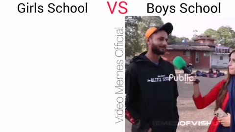 Girls School VS Boys School _ Very Funny Video #memes #girlvsboy #funny