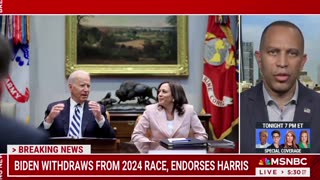 Hakeem Jeffries: "[Biden] has put people over politics, and patriotism over personal position..."