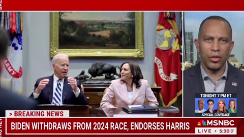 Hakeem Jeffries: "[Biden] has put people over politics, and patriotism over personal position..."