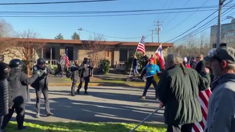 Antifa face off with Magas but it didn’t turn out to good for Antifa