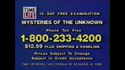 1989 Commercial - Time Life - Mysteries of the Unknown