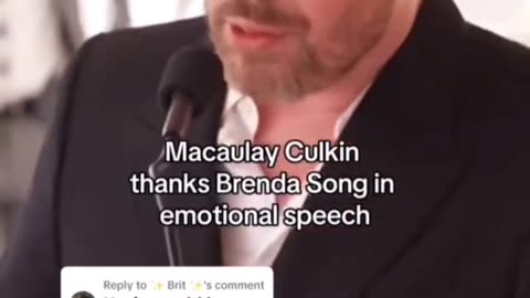Macaulay Culkin thanks his wife Brenda Song during his Hollywood walk of fame ceremony