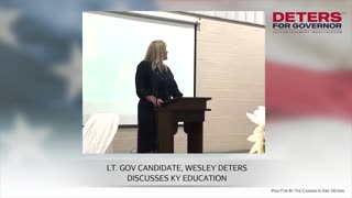 Lt. Gov Candidate, Wesley Deters discusses KY Education
