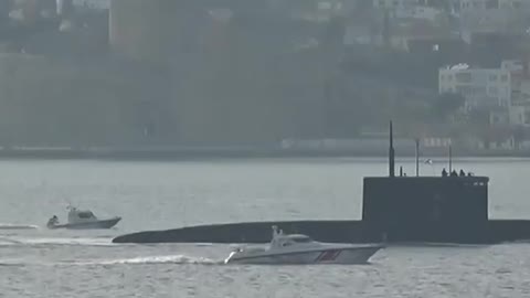 Russian submarine crosses Dardanelles for military exercises in Black Sea