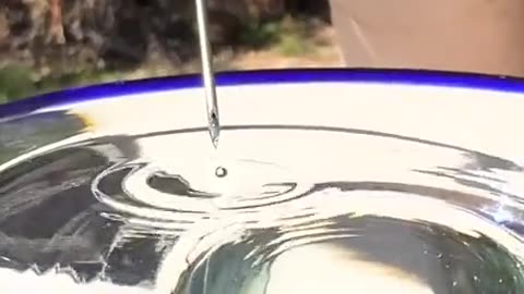 Water droplet in slow motion