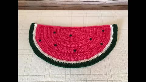 Lamplight Crochet - Watermelon Placemat Video #2