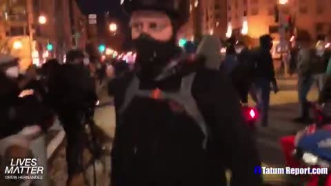 Senior Citizen Knocked From His Bike After Million Maga March. One of the Mob Attempts to Steal It