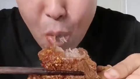 "ASMR Mukbang: Chinese Eating - Spicy Pork Meat Challenge 🍖🌶️"