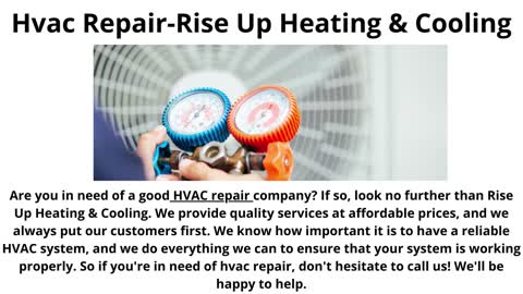 Hvac Repair-Rise Up Heating & Cooling