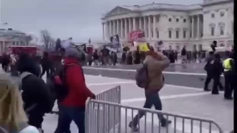Capitol Police directing protesters to breach the barrier