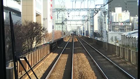 View of the Keikyu local train