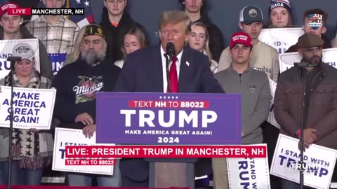 LIVE: President Trump MAGA Rally in Manchester, New Hampshire - 20 Jan 2024