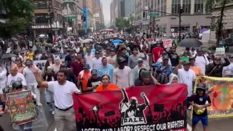 Now illegals have taken over Time Square demanding the end of ICE and immigration law enforcement