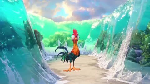 the chicken moments from Disney's MOANA.