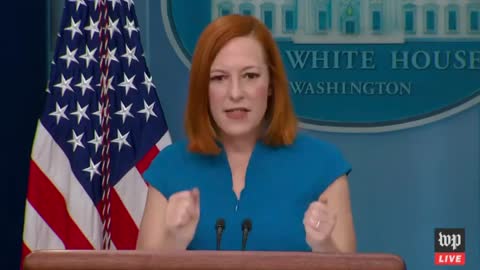 Psaki walking back “some words,” that came out of the mouth of President of US. 🤡