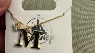 Disney Parks Mickey Mouse Letter M Gold Color Necklace #shorts