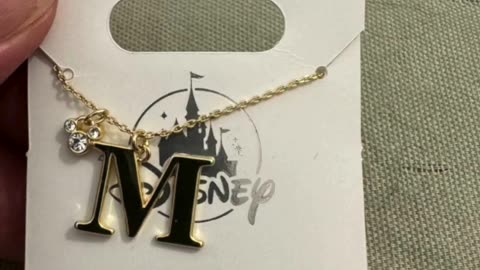 Disney Parks Mickey Mouse Letter M Gold Color Necklace #shorts