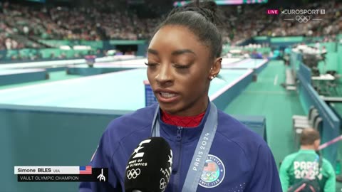 USA's Simone Biles wins vault final for her third gold of Olympics