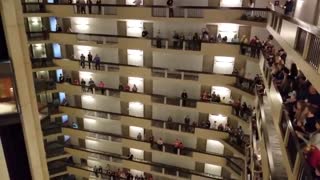 Star Spangled Banner The ENTIRE Hyatt in Louisville Kentucky