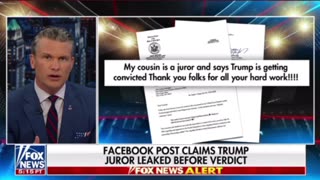 Facebook post claims Trump juror leaked before verdict