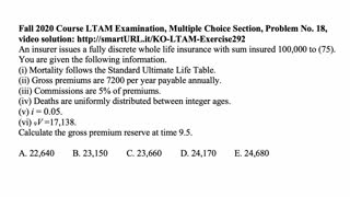 Exam LTAM exercise for January 26, 2021