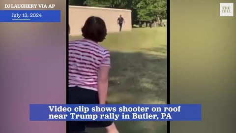 Trump rally shooter on sloped roof sighted in video clip