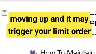 Stop Limit Orders Lessons Learned | Lesson #2