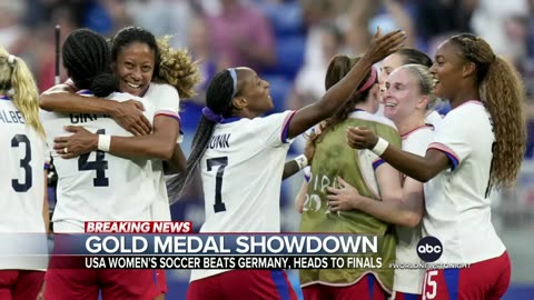 US women's soccer team advancing to gold medal match for 1st time since 2012