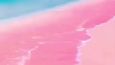 Must be lucky to see a pink salt lake
