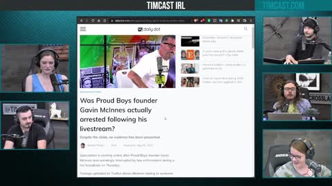 Timcast IRL Discuss Gavin McIness Being Arrested, Scott Adams On Repubs Being Hunted