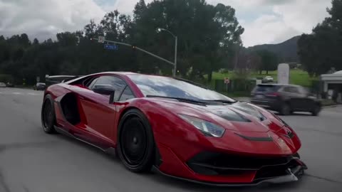 Lamborghini SVJ wrapped in Red 🔥