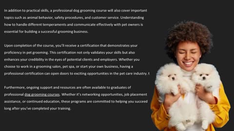 Are you ready to transform your passion for pets into a rewarding career?- The Pets Workshop