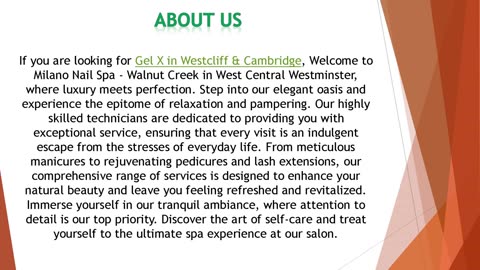 If you are looking for Gel X in Westcliff & Cambridge