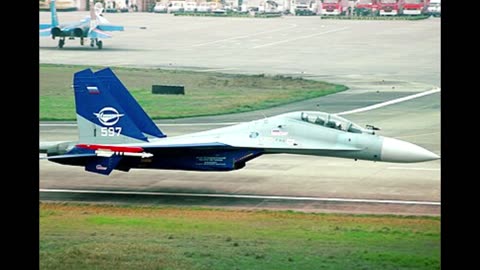 Sukhoi Su-30 superiority fighter in the air and on the ground