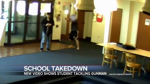 Crazy video shows moment brave student takes down school shooter reloading