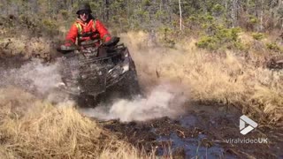 ATV mudding fail