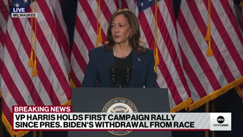 Kamala Harris holds 1st presidential campaign rally after Biden withdrawal