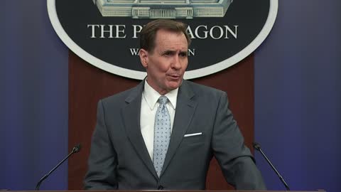 Pentagon Press Secretary John Kirby briefs the media
