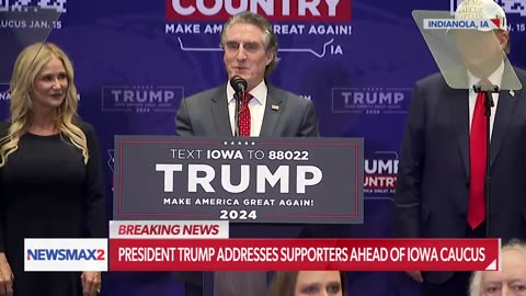 President Trump Commit to Caucus Rally in Indianola, Iowa _ NEWSMAX2 LIVE