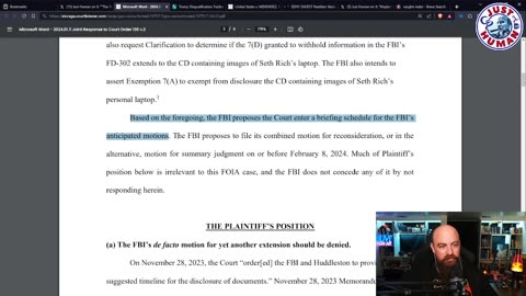 FBI Fails to Comply W/ Order in Seth Rich FOIA Case, But Plaintiffs Do And Their Filing is FIRE!