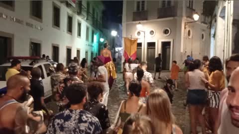 Carnival block in Pelourinho Salvador Bahia Brazil come and tour